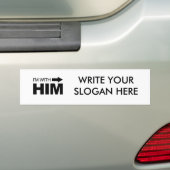 Ik sta achter hem (juist) bumpersticker (Op auto)