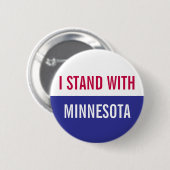 Ik sta achter het Minnesota-protest Ronde Button 5,7 Cm (Voorkant /achterkant)