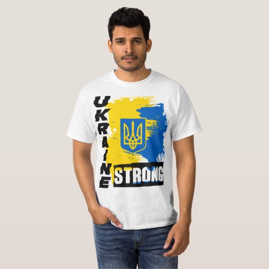 Ik sta achter het Oekraïense Shirt om Oekraïne ste (Voorkant volledig)