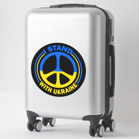 Ik sta achter het Oekraïense vredessymbool Sticker (Koffer)