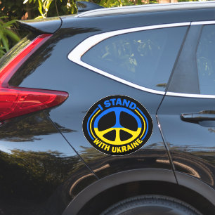 Ik sta achter het Oekraïense vredessymbool Sticker