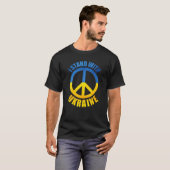 Ik sta achter het Oekraïense vredessymbool T-shirt (Voorkant volledig)