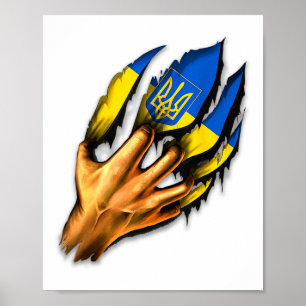 Ik sta achter het wapen van Oekraïne Oekraïne steu Poster