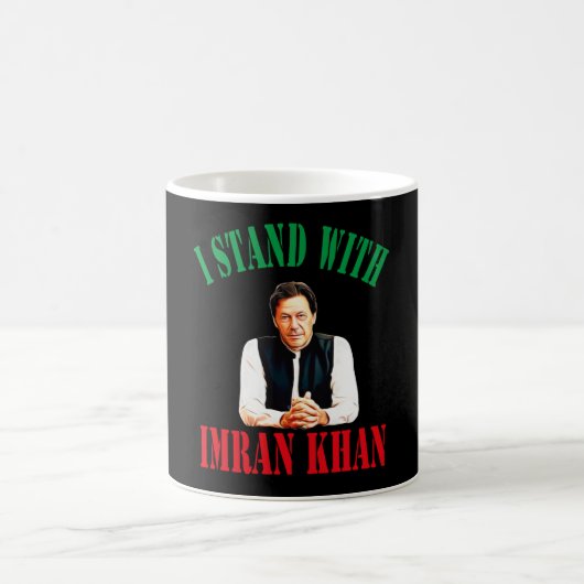 Ik sta achter Imran Khan Pakistan PTI Party Koffiemok (Center)