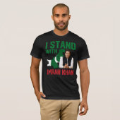 Ik sta achter Imran Khan PTI Party Pakistan Suppor T-shirt (Voorkant volledig)