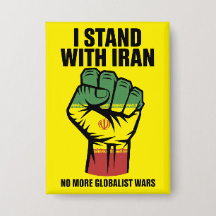 Ik sta achter Iran Anti-oorlogsbadge Button