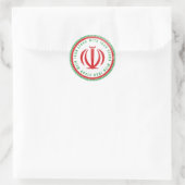 Ik sta achter Iran Ronde Sticker (Tas)