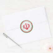 Ik sta achter Iran Ronde Sticker (Envelop)