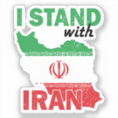 Ik sta achter Iran Sticker (Voorkant)