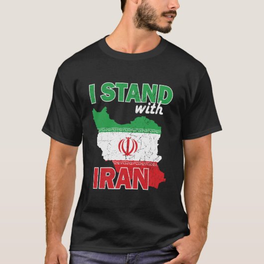 Ik sta achter Iran T-shirt (Voorkant)