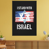 ik sta achter israëel canvas afdruk (Insitu (Woonkamer))
