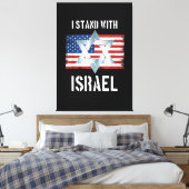 ik sta achter israëel canvas afdruk (Insitu (Slaapkamer))