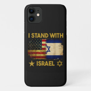 Ik sta achter Israël Amerikaanse vlag Case-Mate iPhone Case