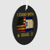 Ik sta achter Israël Amerikaanse vlag Ornament (voorkant)