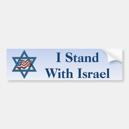 Ik sta achter Israël Bumpersticker (Voorkant)