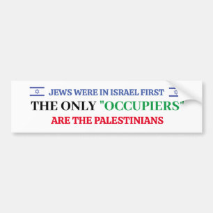 Ik sta achter Israel Bumpersticker