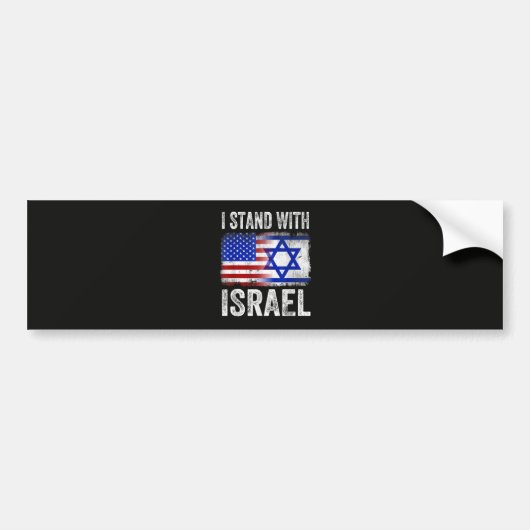 Ik sta achter Israël Bumpersticker (Voorkant)