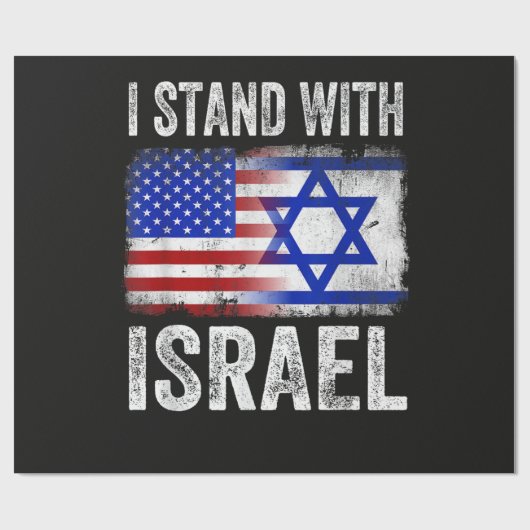 Ik sta achter Israël Cadeaupapier (Vlak)