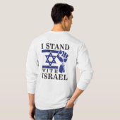 Ik sta achter Israël en de mensheid T-shirt (Achterkant volledig)