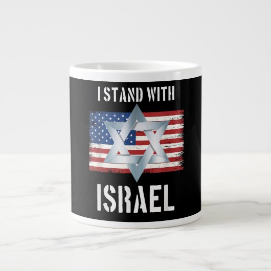 ik sta achter Israël  Grote Koffiekop (Voorkant)