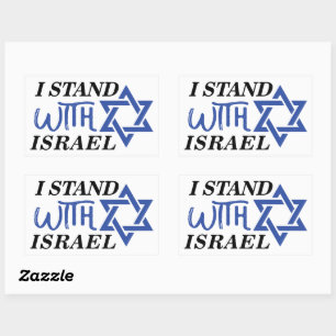 Ik sta achter Israël   hoogmoed Rechthoekige Sticker