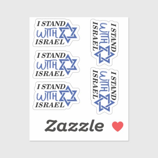 Ik sta achter Israël | hoogmoed Sticker (Vel)