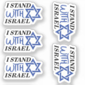 Ik sta achter Israël | hoogmoed Sticker (Voorkant)