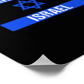 Ik sta achter Israel Jewish Heritage Israeli Poster (Hoek)