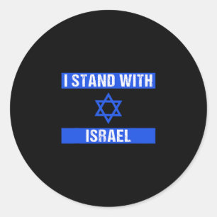 Ik sta achter Israel Jewish Heritage Israeli Ronde Sticker