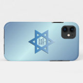 Ik sta achter Israël Joodse Davidster op blauw Case-Mate iPhone Case (Achterkant (horizontaal))