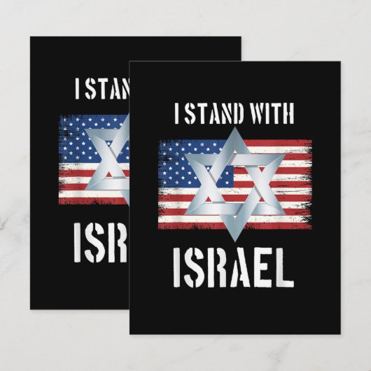 ik sta achter israel kaart (Voorkant / Achterkant)