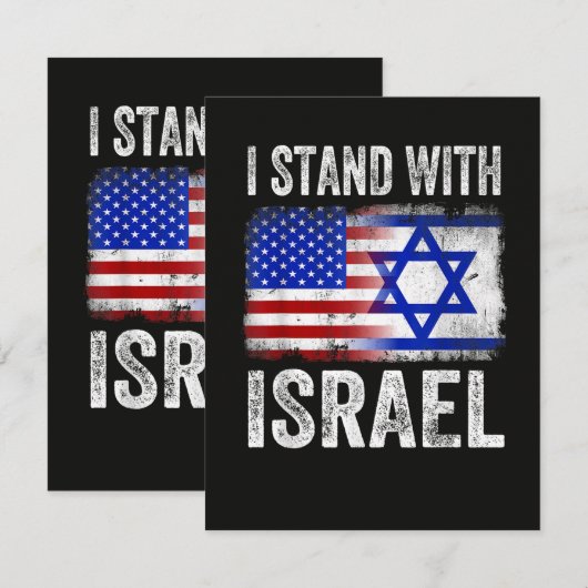 Ik sta achter Israël Kaart (Voorkant / Achterkant)