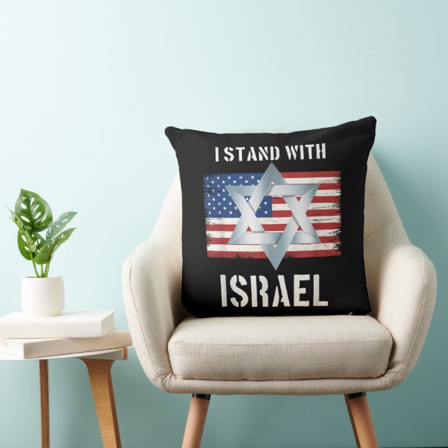 ik sta achter israel  kussen (Stoel)