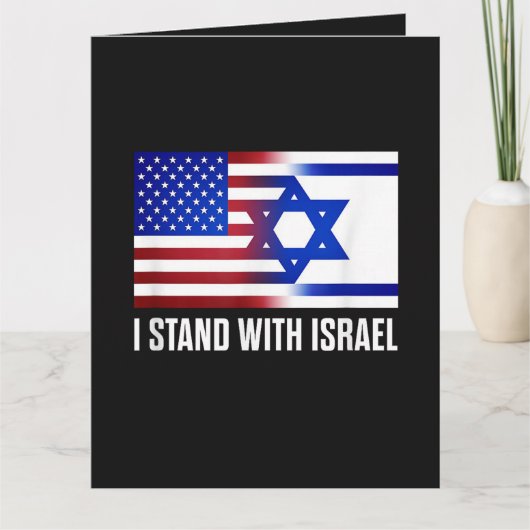 Ik sta achter Israël patriottisch Bedankkaart (Voorkant)