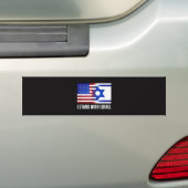Ik sta achter Israël patriottisch Bumpersticker (Op auto)