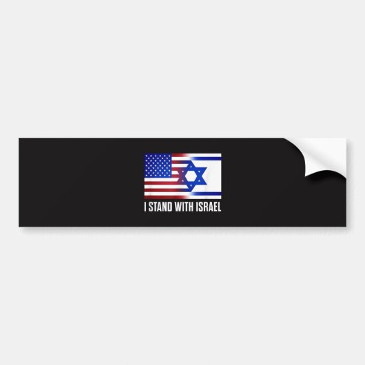 Ik sta achter Israël patriottisch Bumpersticker (Voorkant)