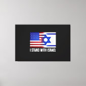 Ik sta achter Israël Patriottisch Canvas Afdruk (Voorkant)