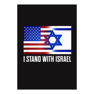 Ik sta achter Israël patriottisch Foto Afdruk