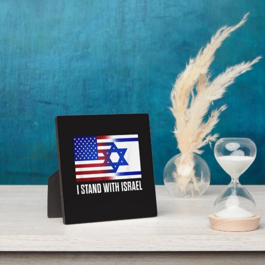 Ik sta achter Israël Patriottisch Fotoplaat (Insitu)