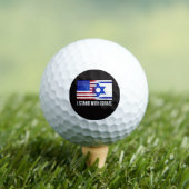 Ik sta achter Israël Patriottisch Golfballen (Insitu Shirt)