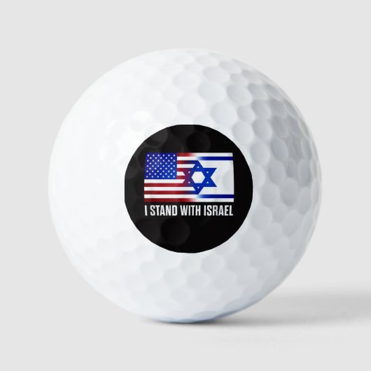 Ik sta achter Israël Patriottisch Golfballen (Voorkant)