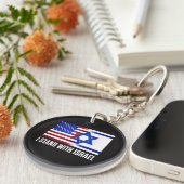 Ik sta achter Israël patriottisch Sleutelhanger (Voorkant Rechts)