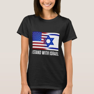 Ik Sta Achter Israel Patriottisch T Shirt Usa En I