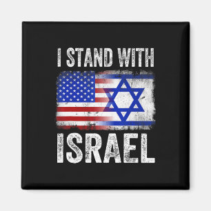 Ik Sta Achter Israel Patriottisch T Shirt Usa En I Magneet