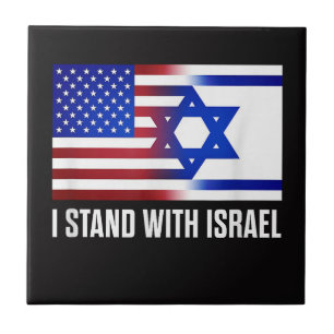 Ik sta achter Israël patriottisch Tegeltje