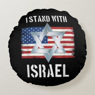 ik sta achter Israël  Rond Kussen