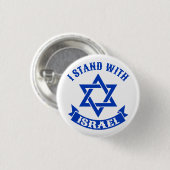 Ik sta achter Israël Ronde Button 3,2 Cm (Voorkant /achterkant)