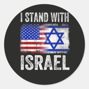 Ik sta achter Israël Ronde Sticker