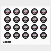 ik sta achter Israël Ronde Sticker (Vel)