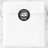 ik sta achter Israël Ronde Sticker (Tas)